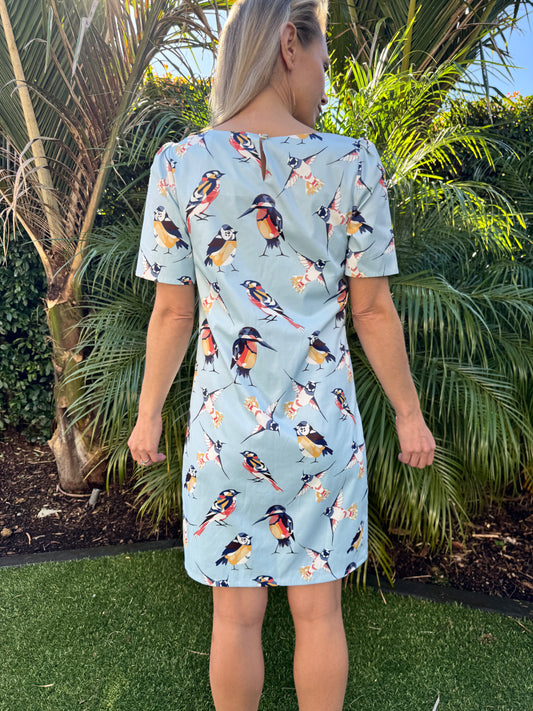 TUESDAY Light Blue Knee Length Dress