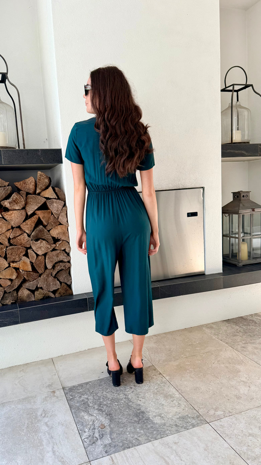 MILK and HONEY Green Wide Short Leg Jumpsuit, Size 8 *** NEW WITH TAGS ***
