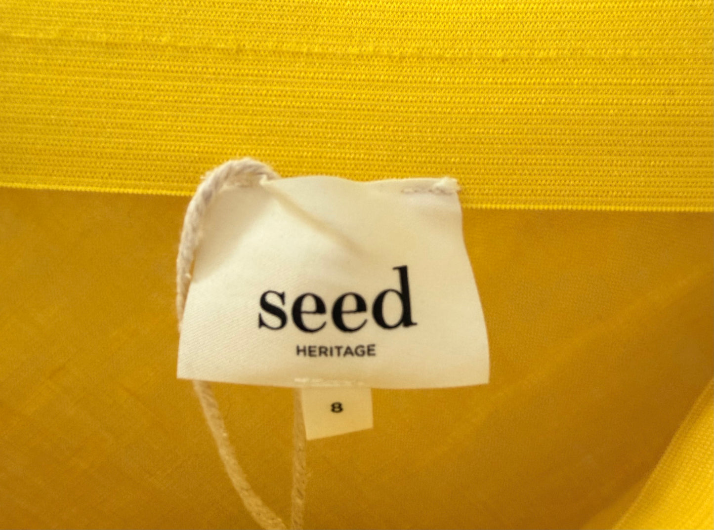 SEED Yellow Linen Blend Maxi Skirt, Size 8