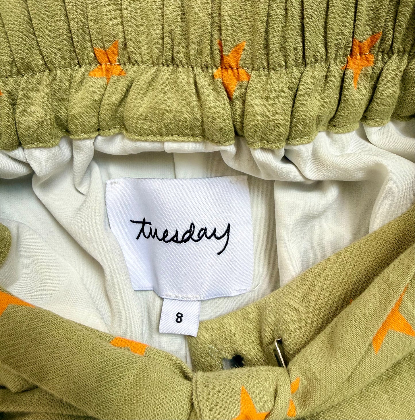 TUESDAY Green/Yellow Star Top/Shorts Outfit