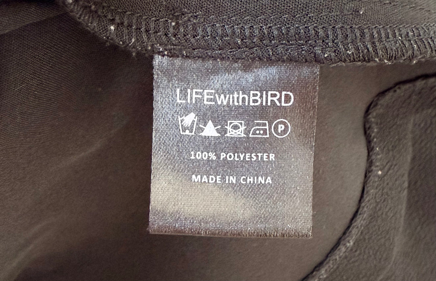 LIFE WITH BIRD Black Jacket, Fits S-M