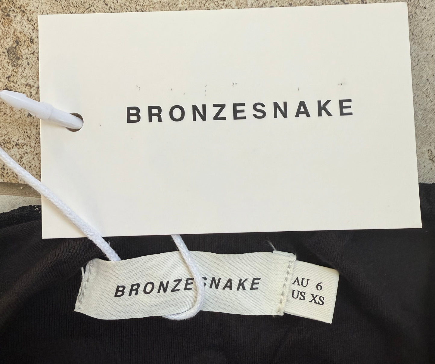 BRONZE SNAKE Black Mini Dress