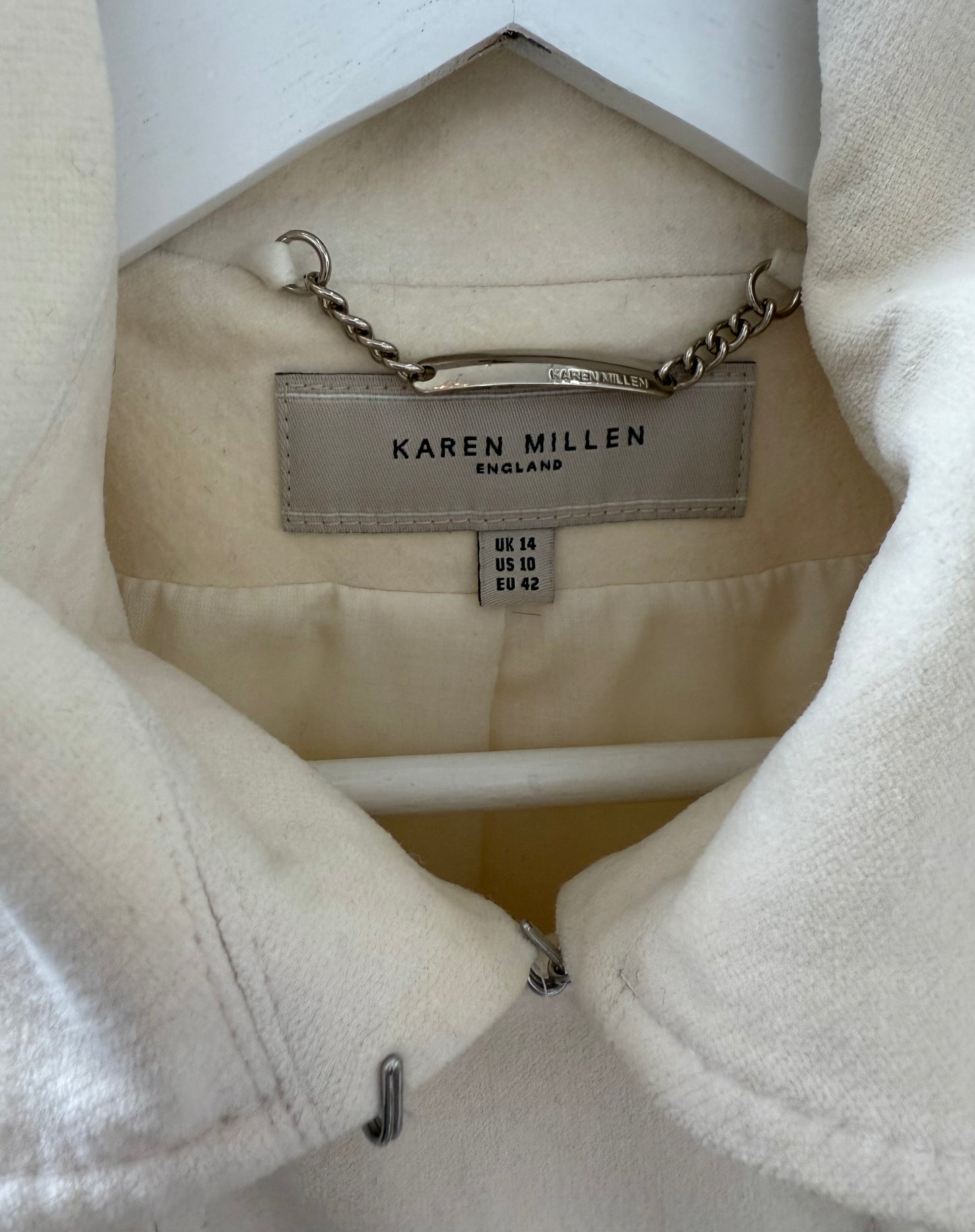KAREN MILLEN Cream Trench Coat