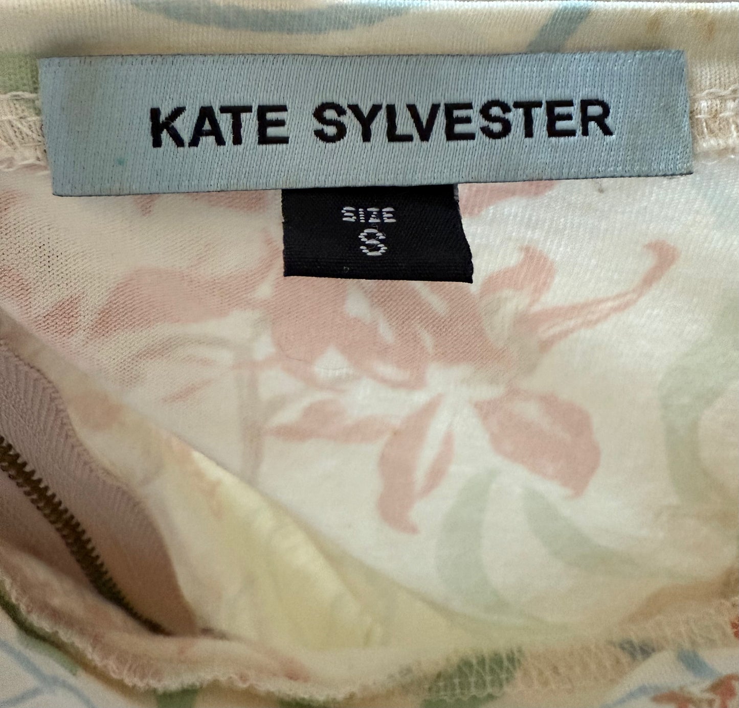 KATE SYLVESTER Cream Midi Floral Dress