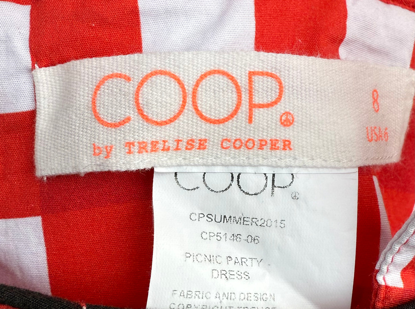 COOP by TRELISE COOPER Red/White Checkered Mini Dress
