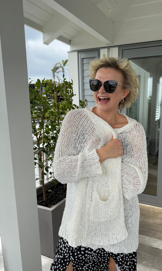 ROLLAS White Cardigan