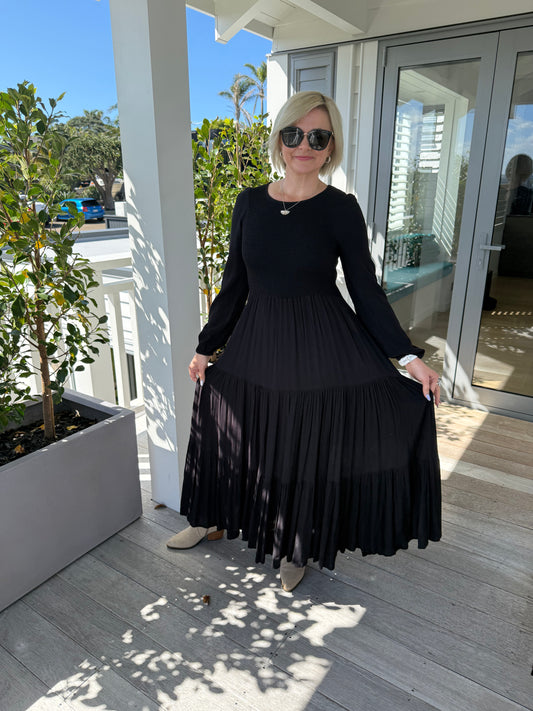 STELLA + GEMMA Maxi Navy Blue Dress