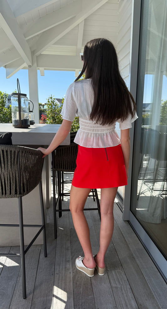 ALICE + OLIVIA Red Skirt