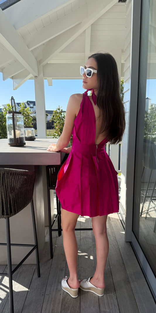 RUBY Fuchsia Pink Silk Dress