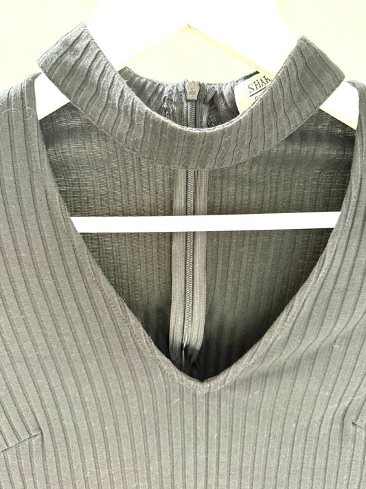 SHAREEN COLLECTIONS Black Bodysuit