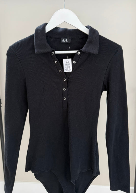 DOTTI Black Bodysuit - NEW WITH TAGS