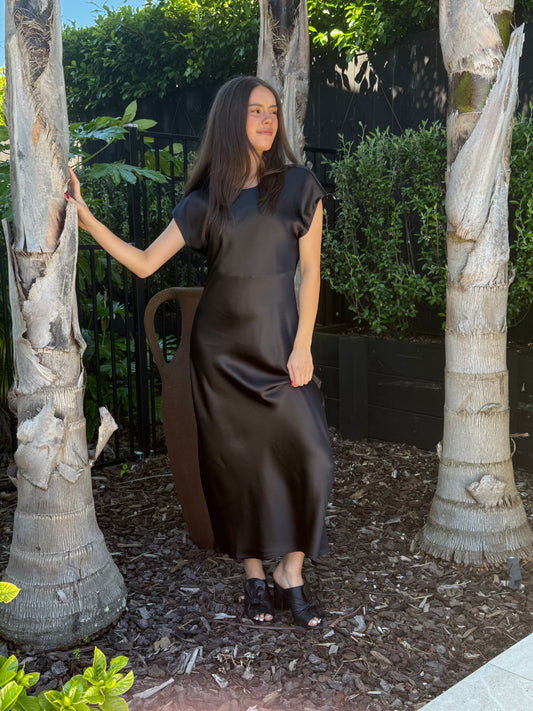 DECJUBA Black Long, Dress/Gown