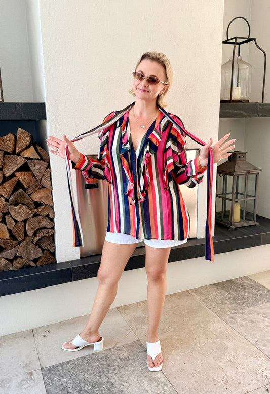 TRELISE COOPER Sheer Striped Top