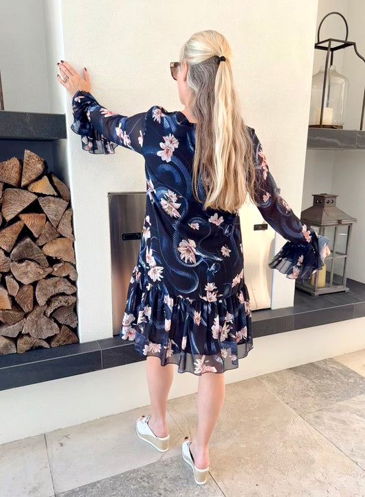 TRELISE COOPER (COOP) Blue Floral Knee Dress