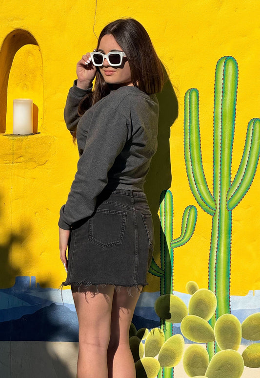 TOPSHOP Moto Black Mini Skirt