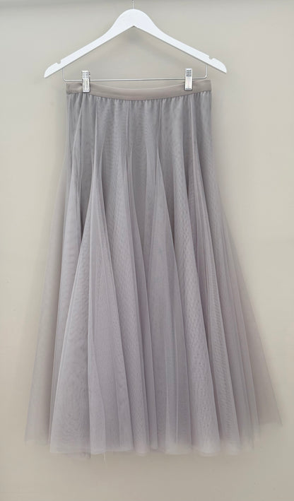 MINX Grey Tulle Maxi Skirt