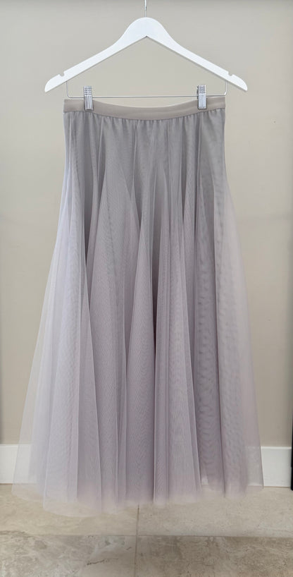 MINX Grey Tulle Maxi Skirt