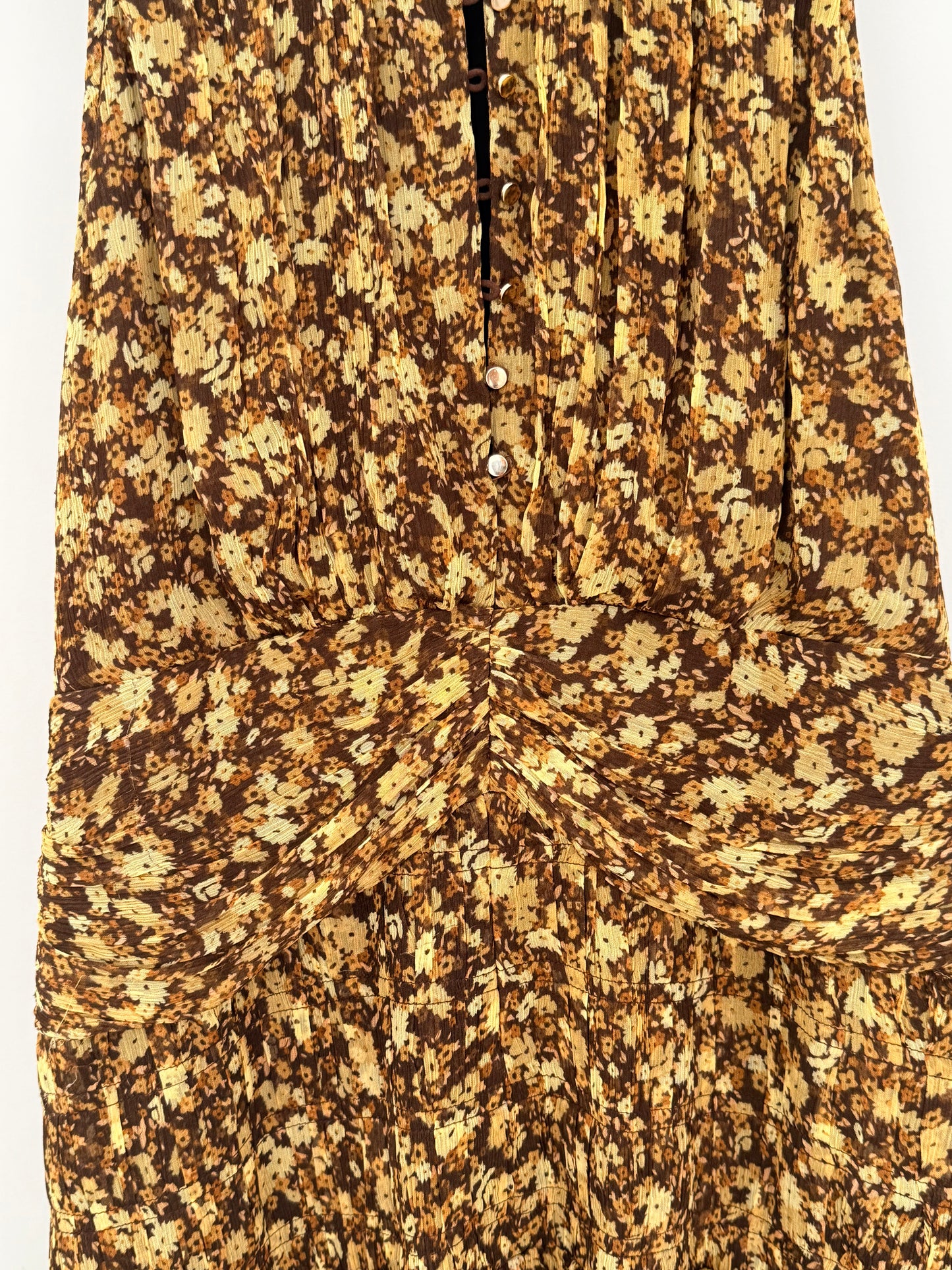 SHONA JOY Brown Floral Maxi Dress