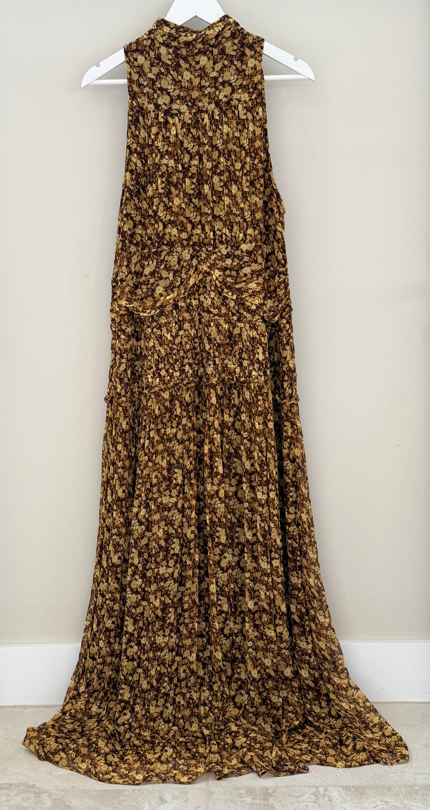 SHONA JOY Brown Floral Maxi Dress