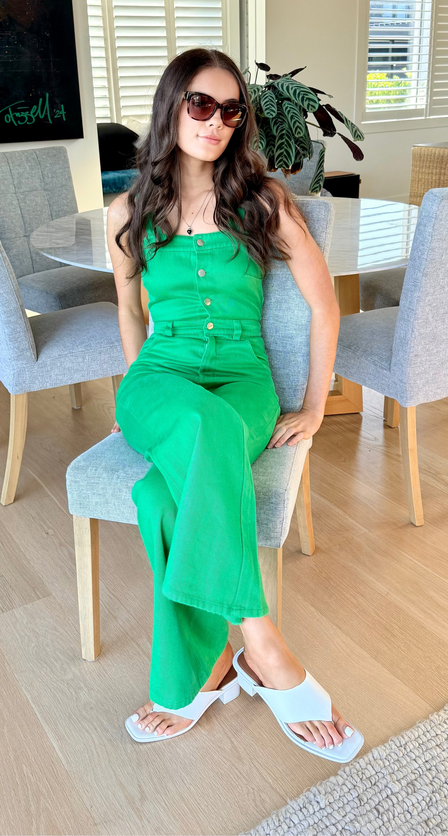 AFENDS Green Hemp/Organic Cotton Blend Jumpsuit