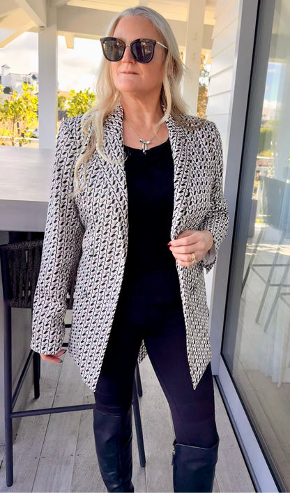 DECJUBA Tan/Black/White Coat/Jacket