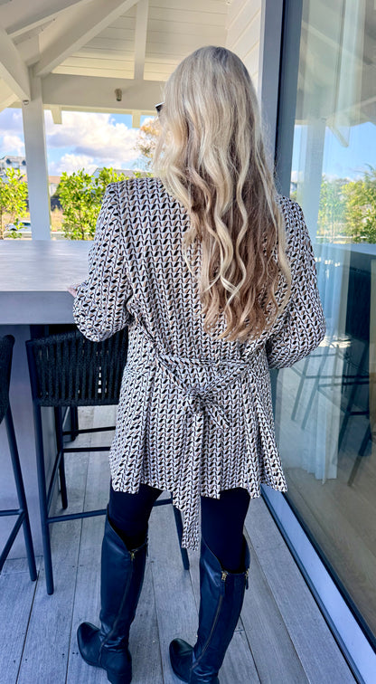 DECJUBA Tan/Black/White Coat/Jacket