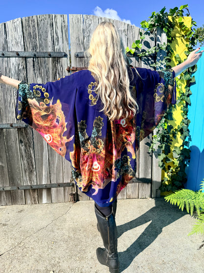 AUGUSTINE/Resort- Purple Floral Kimono