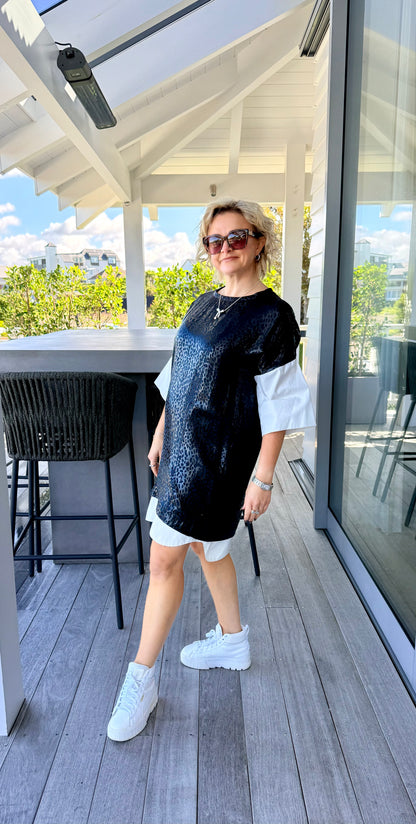 LifewithBird (L.W.B) Black Knee Length Silk Dress