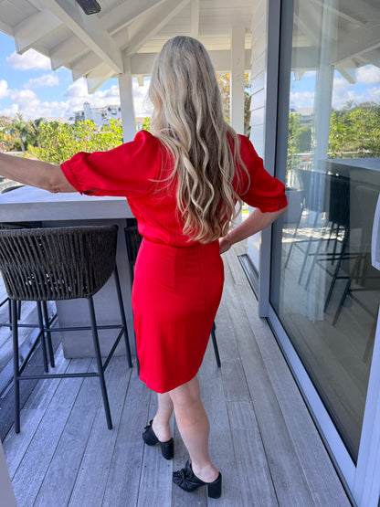 KOOKAI Red Knee Length Dress