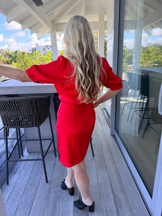KOOKAI Red Knee Length Dress