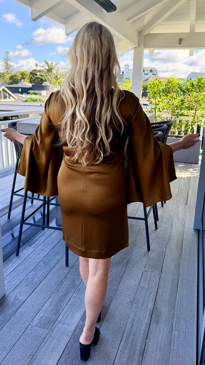 RUBY Gold Mini Dress