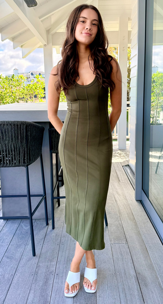 RUBY Green Midi Length Dress