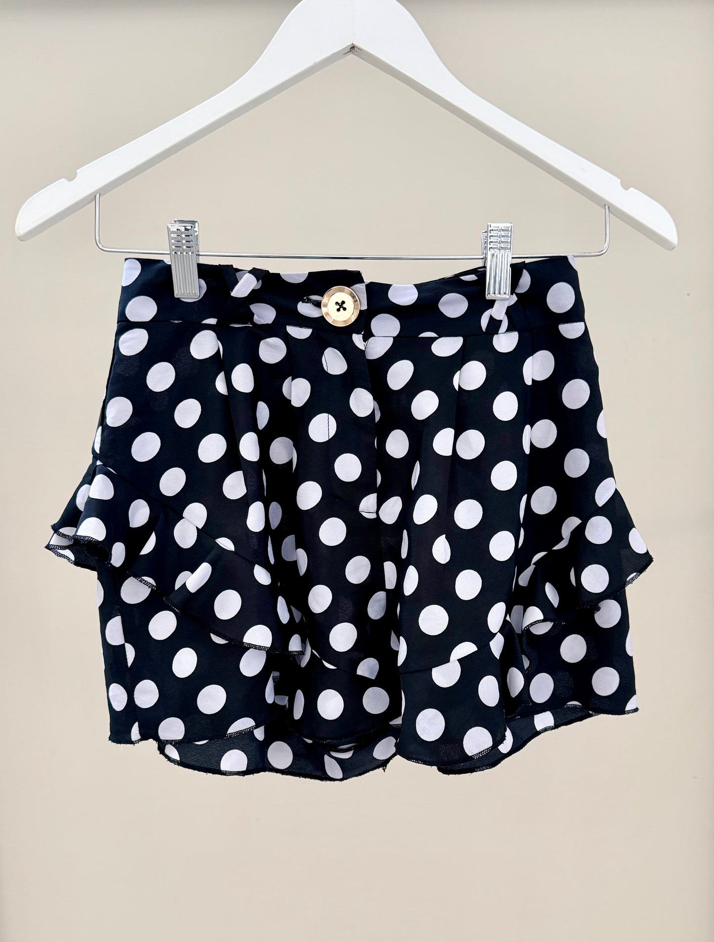 RUBY Black with White Spots Shorts