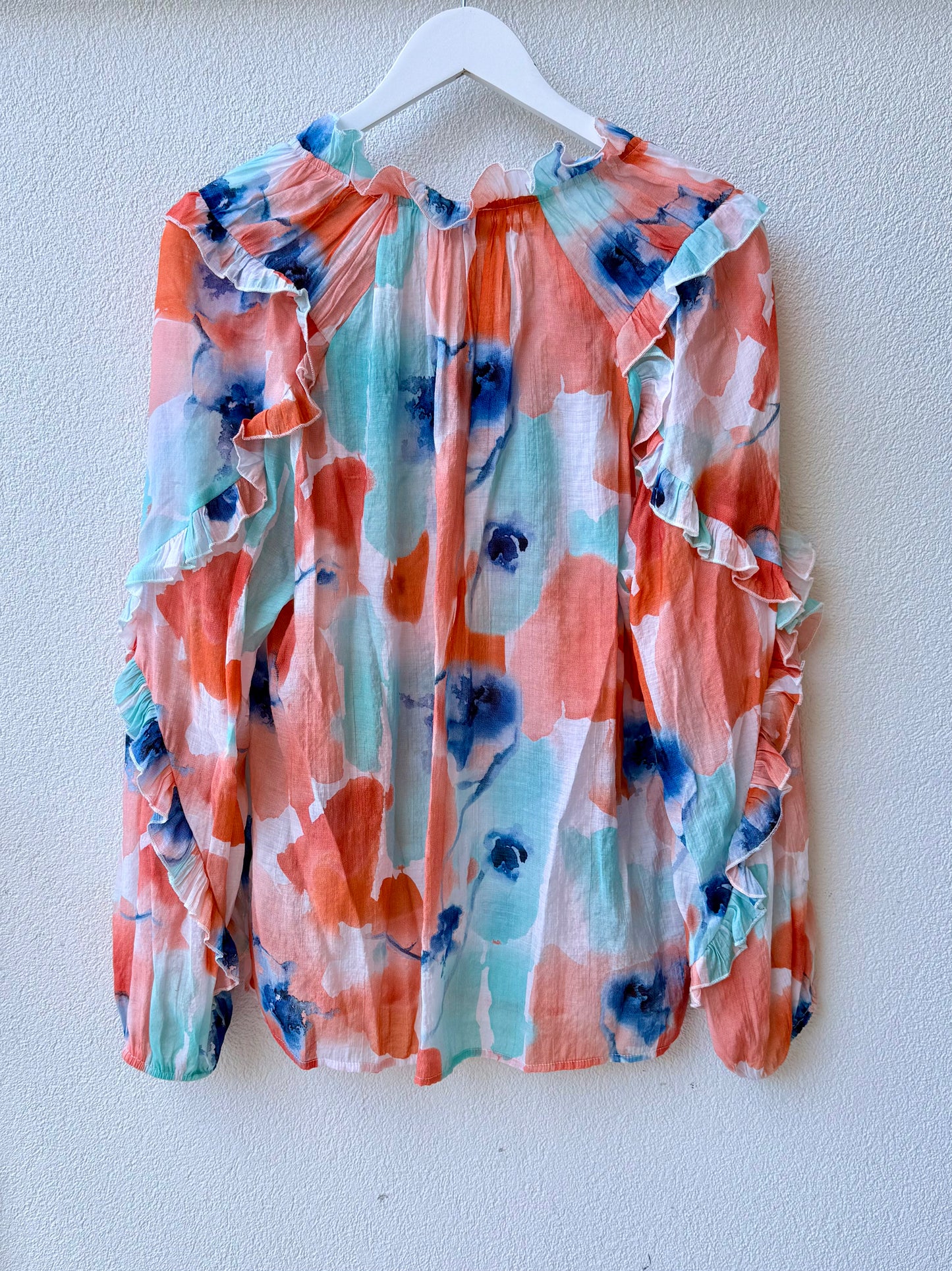 LEO + BE Orange Floral Top