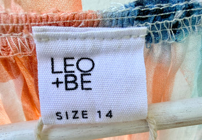 LEO + BE Orange Floral Top