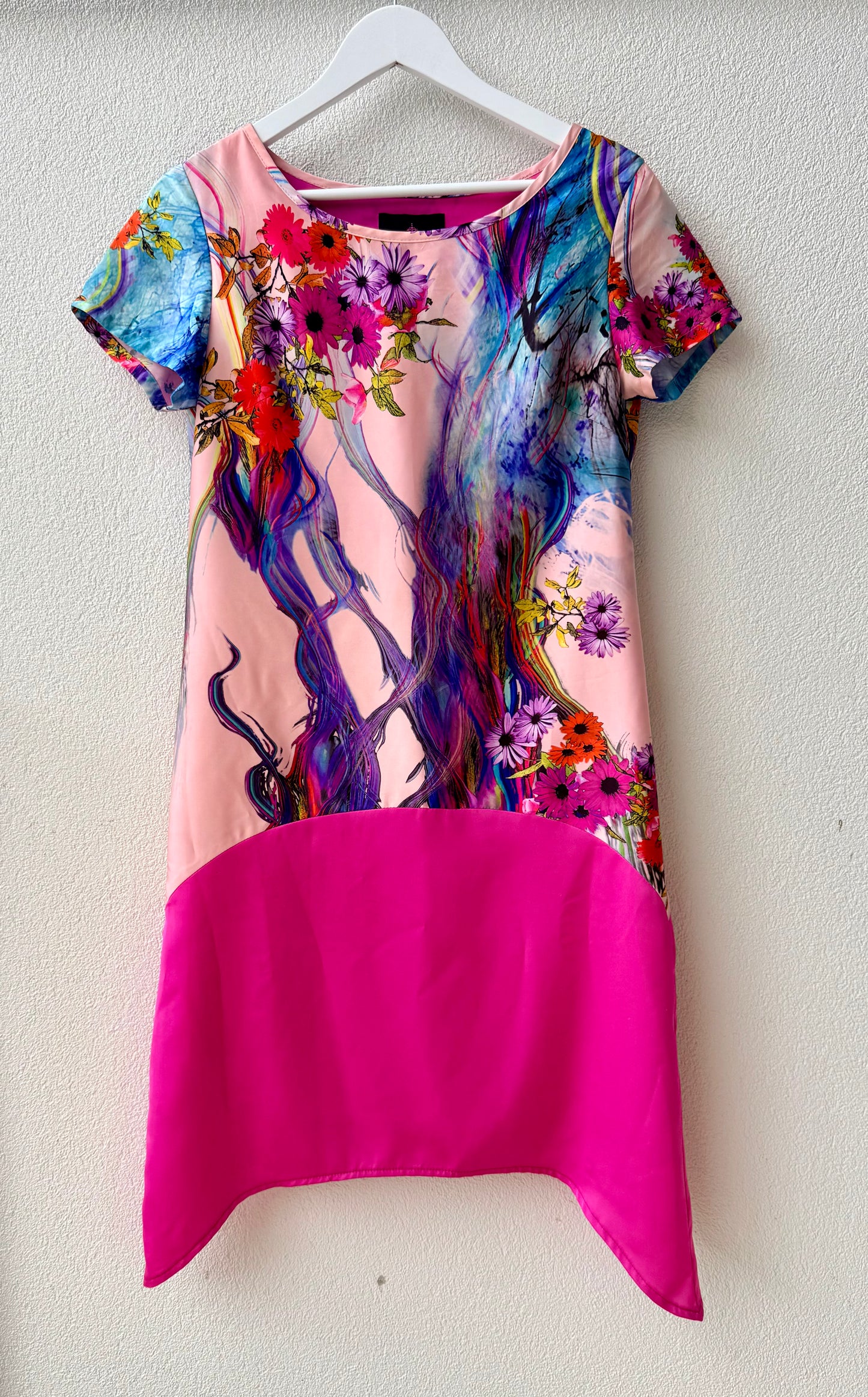 AUGUSTINE Pink Floral Mini-Knee Length Dress