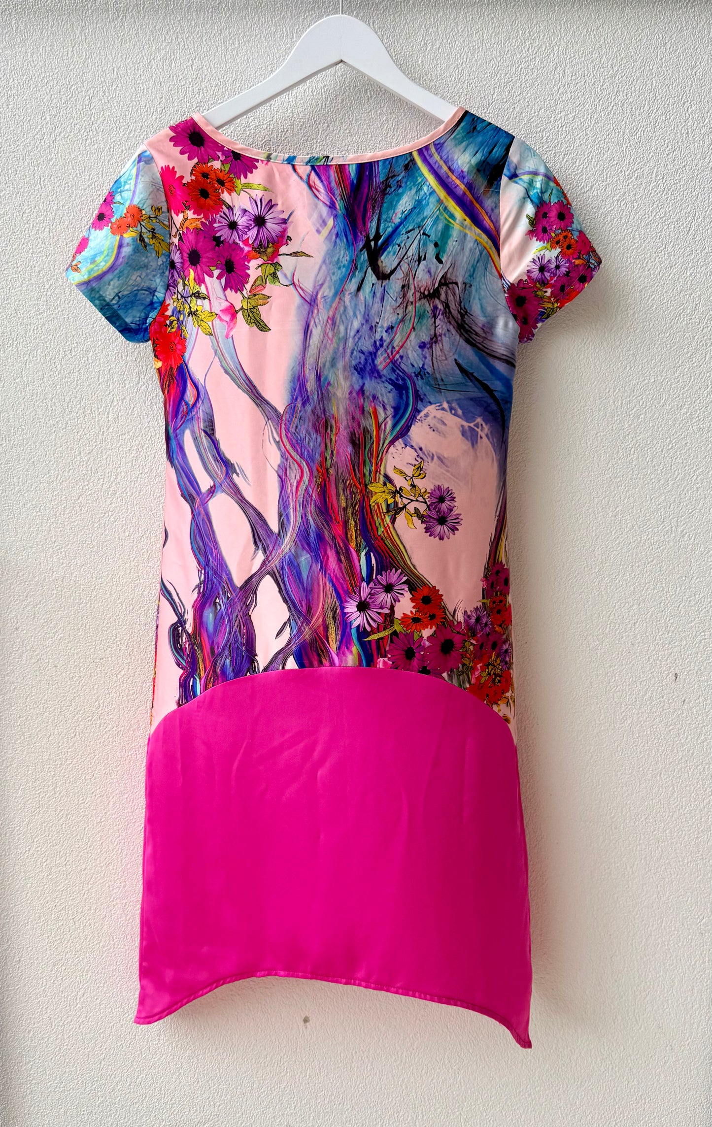 AUGUSTINE Pink Floral Mini-Knee Length Dress
