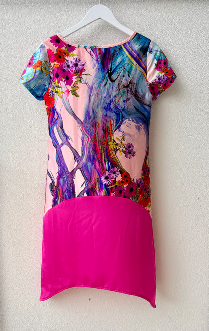 AUGUSTINE Pink Floral Mini-Knee Length Dress
