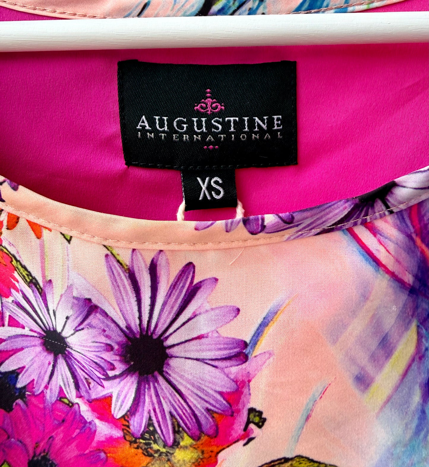 AUGUSTINE Pink Floral Mini-Knee Length Dress