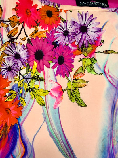 AUGUSTINE Pink Floral Mini-Knee Length Dress