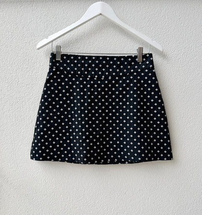 RUBY Black/White Floral Mini Skirt