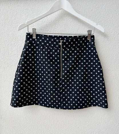 RUBY Black/White Floral Mini Skirt