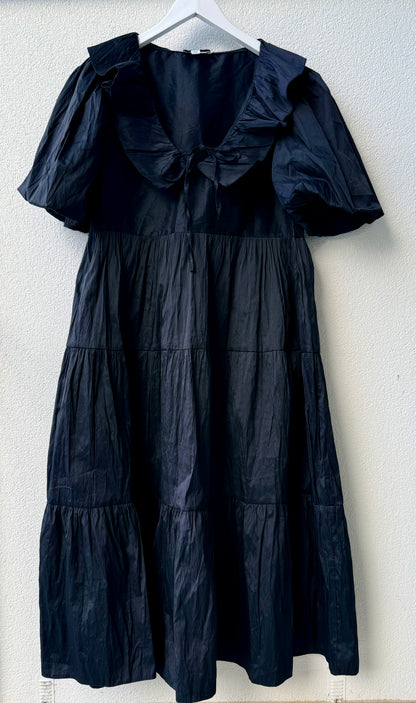 TOPSHOP Black Midi Dress