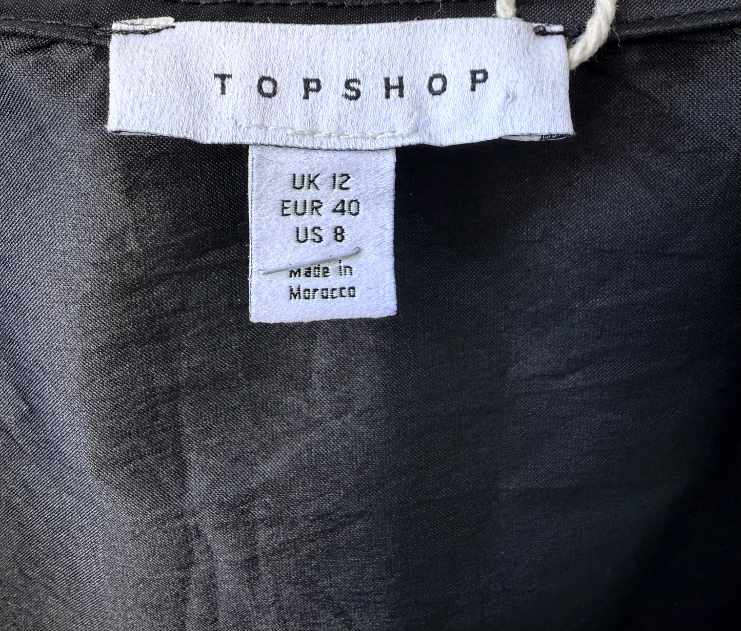 TOPSHOP Black Midi Dress