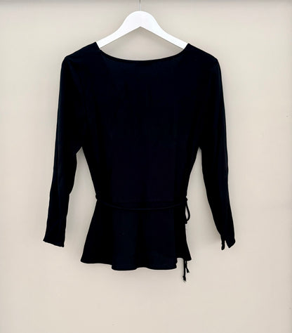 RUBY/LIAM Black Wrap Top