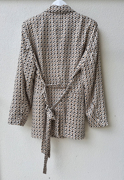 DECJUBA Tan/Black/White Coat/Jacket