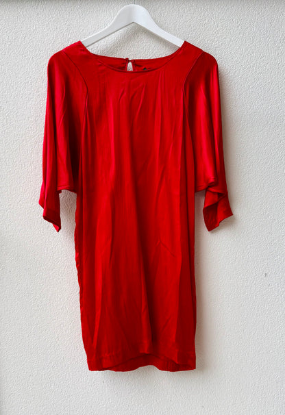 STORM Red Mini Silk Dress