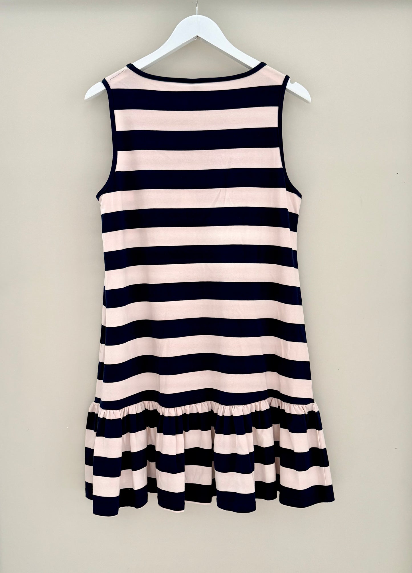 HUFFER Navy/Tan Stripe Knee Dress - NEW WITH TAGS