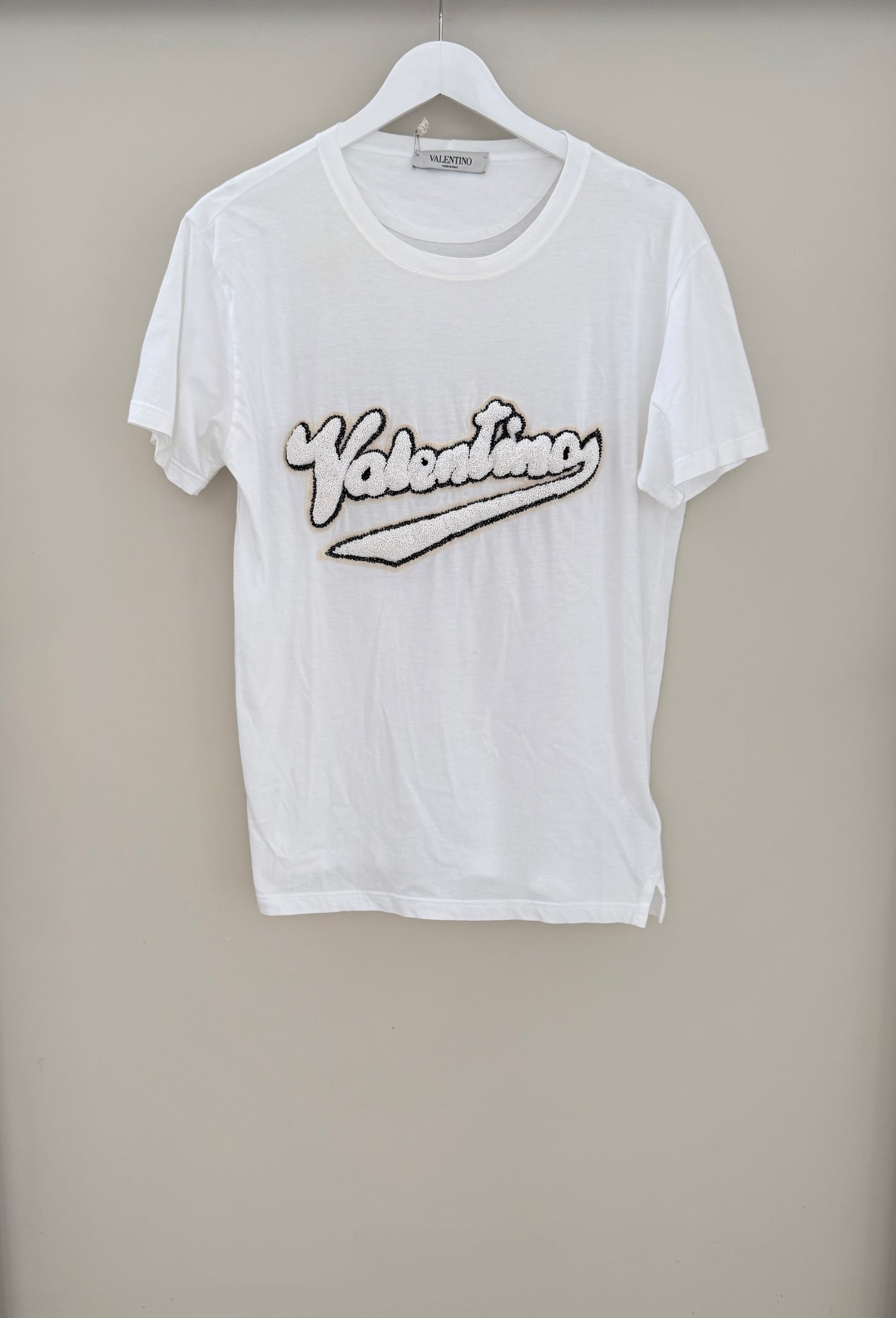 VALENTINO White Short Sleeve T-Shirt