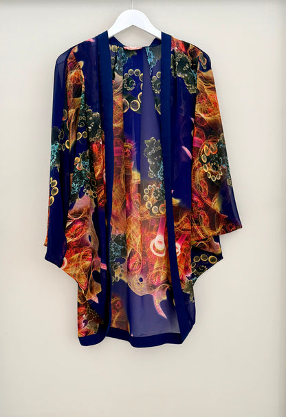 AUGUSTINE/Resort- Purple Floral Kimono